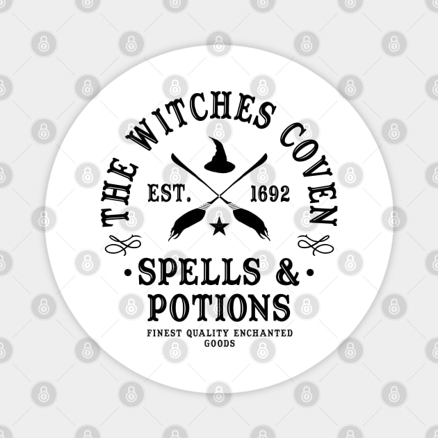 Wiccan Occult Witchcraft Witches Coven Spells & Potions Magnet by Tshirt Samurai